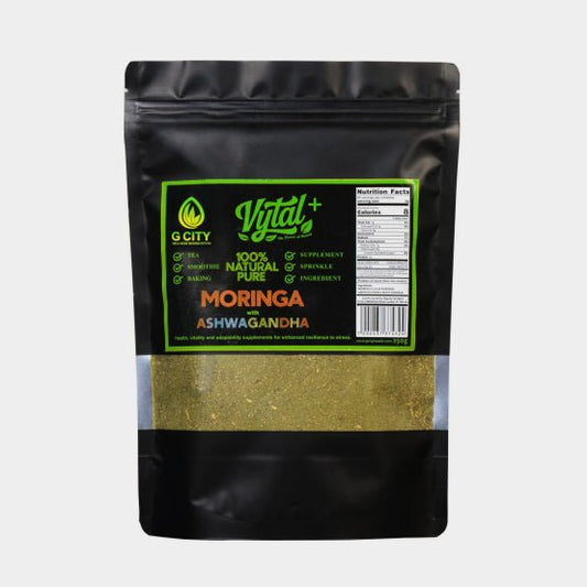 Moringa & Ashwagandha Herbal Tea – 100% Natural Energy, Focus & Stress Relief Infusion - GCITY HEALTH